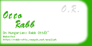 otto rabb business card